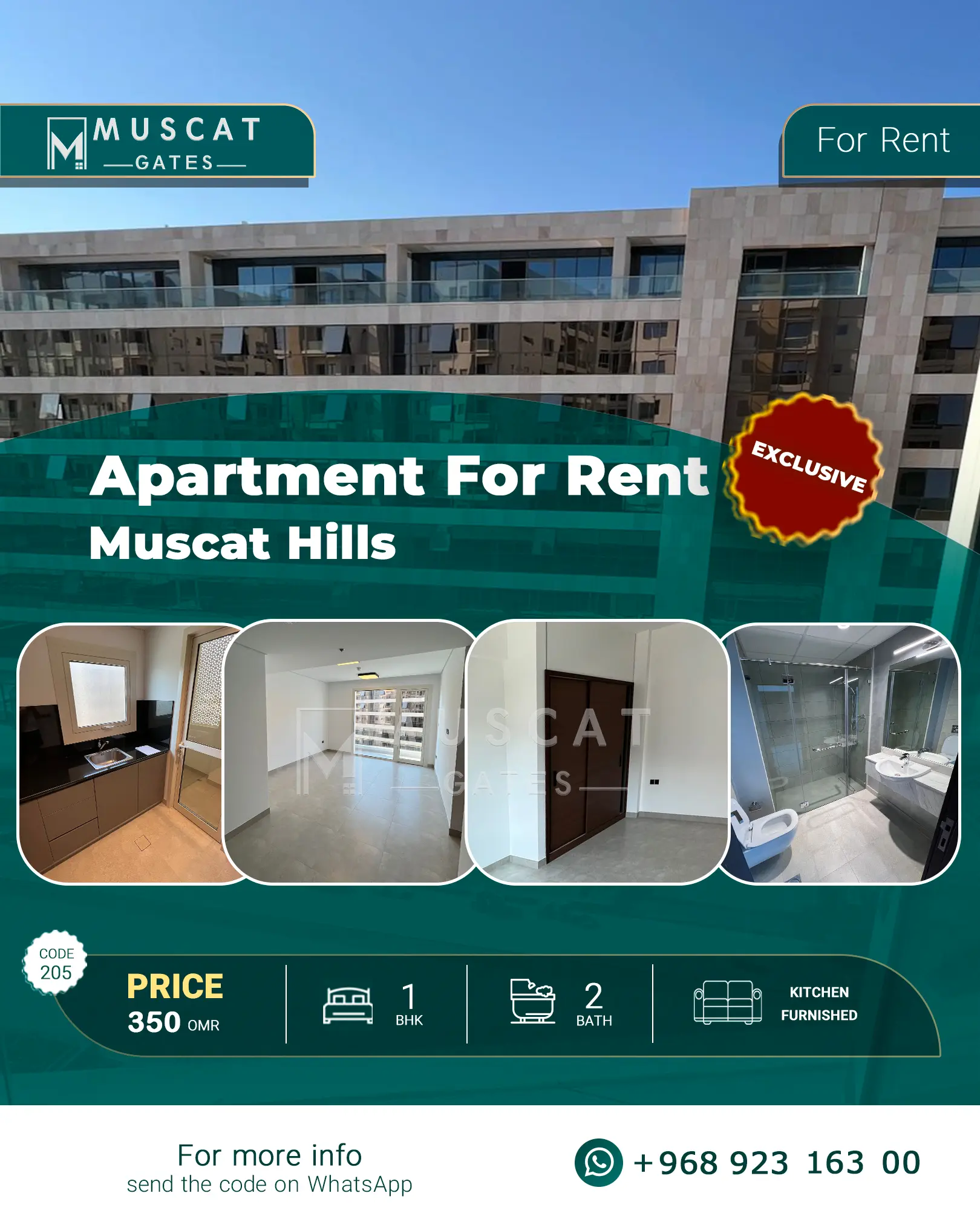 muscat hills apartment details for rent