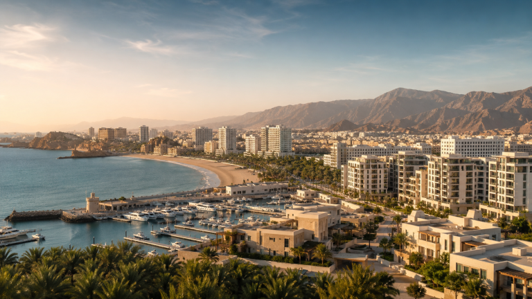 Muscat residential districts used to compare monthly rental averages