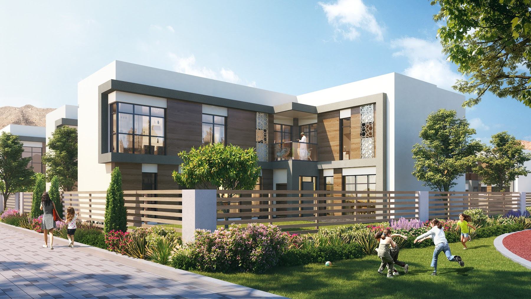 Courtyard villas on the green