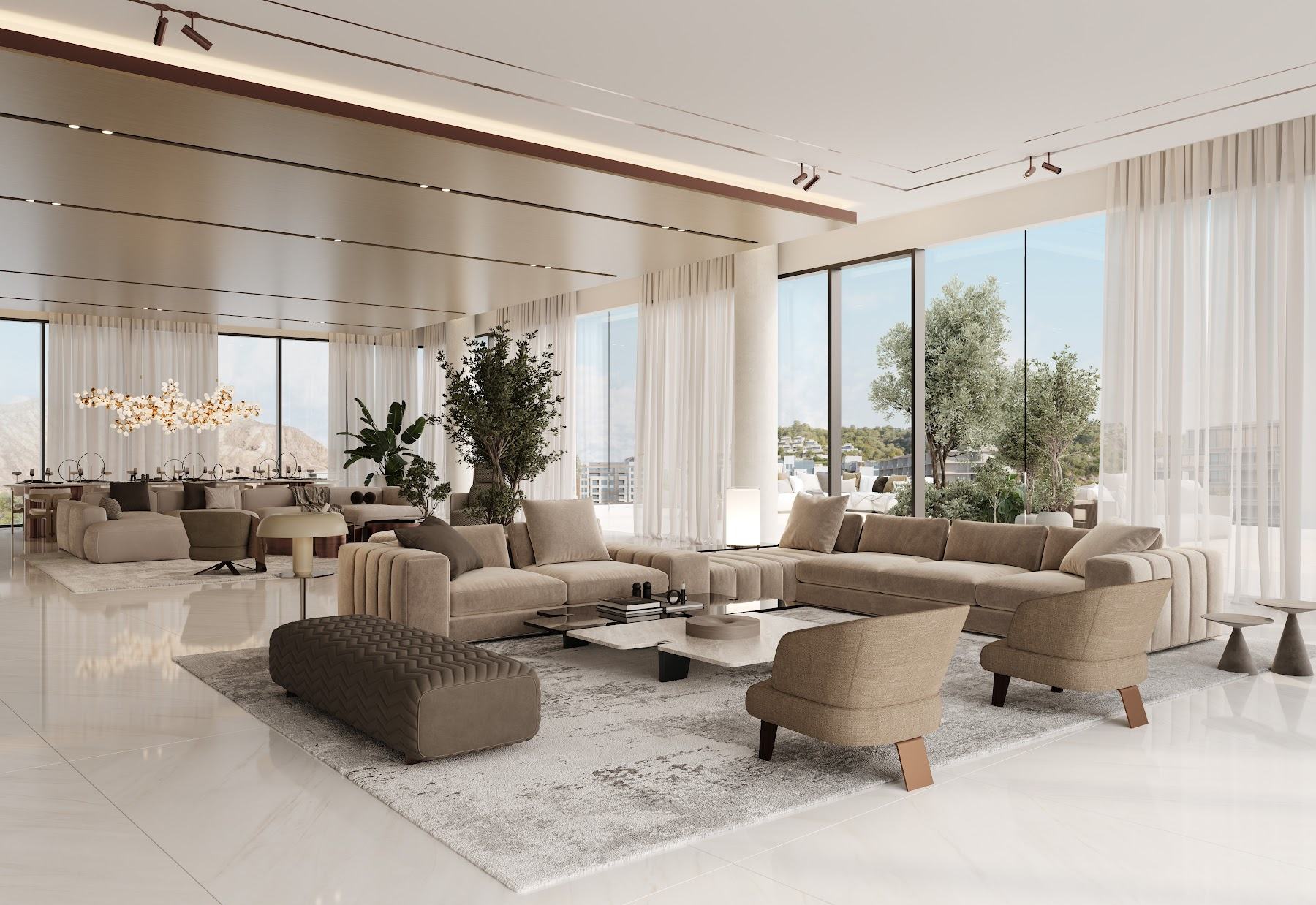 Penthouse living room